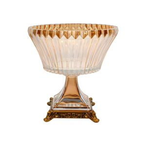 ΓΥΑΛΙΝΟ ΔΙΑΚΟΣΜΗΤΙΚΟ FL1202 AMBER ΧΡΩΜΑ 25x23εκ 1
