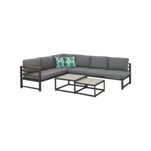 ΣΕΤ ΚΗΠΟΥ 4 ΤΕΜΑΧΙΩΝ Minnesota ΓΚΡΙ ΧΡΩΜΑ 190x240x70εκ 1