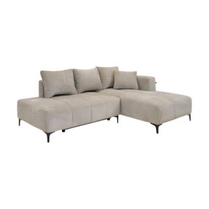 ΚΑΝΑΠΕΣ ΚΡΕΒΑΤΙ Jasper ΔΕΞΙΑ ΓΩΝΙΑ ΜΠΕΖ ΥΦΑΣΜΑ 255x170x90εκ 1