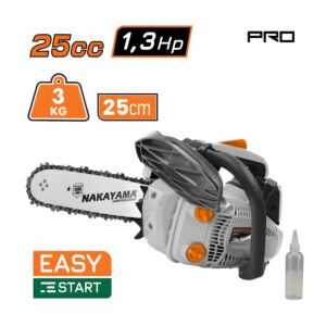 NAKAYAMA PC3100 Αλυσοπριονο Κλαδευτικο Βενζινης 25.4Cc, 25Cm, 3/8''Lp, 1,3Mm, 40Links 1