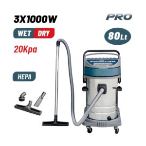 BORMANN Pro BVC7510 Σκούπα Υγρών-Στερεών 3x1000W Με Ανοξείδωτο Κάδο 80Lt 1
