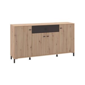 ΚΟΜΟΤΑ-ΜΠΟΥΦΕΣ Avignon 170 4K1F4V ARTISAN OAK-ΜΑΥΡΟ ΧΡΩΜΑ 170x40x90εκ 1