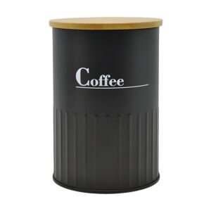 ΒΑΖΟ ΜΕΤΑΛΛΙΚΟ ΜΑΥΡΟ Coffee ΜΕ ΜΠΑΜΠΟΥ ΚΑΠΑΚΙ 9,5x9,5x13εκ.ANKOR 1