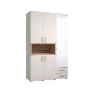 ΝΤΟΥΛΑΠΑ DONALD 3K2F1O h227 CASHMERE/ARTISAN OAK ΧΡΩΜΑ 135x57x227εκ 1