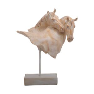 ΕΠΙΤΡΑΠΕΖΙΟ ΔΙΑΚΟΣΜΗΤΙΚΟ Horse ΜΠΕΖ-ΚΑΦΕ ΧΡΩΜΑ 31x16x40εκ 1
