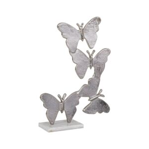 ΕΠΙΤΡΑΠΕΖΙΑ ΔΙΑΚΟΣΜΗΤΙΚΗ ΦΙΓΟΥΡΑ Butterflies ΝΙΚΕΛ ΧΡΩΜΑ 28x9x38εκ 1