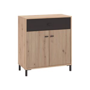 ΚΟΜΟΤΑ-ΜΠΟΥΦΕΣ Avignon 80 2K1F2V ARTISAN OAK-ΜΑΥΡΟ ΧΡΩΜΑ 80x40x90εκ 1