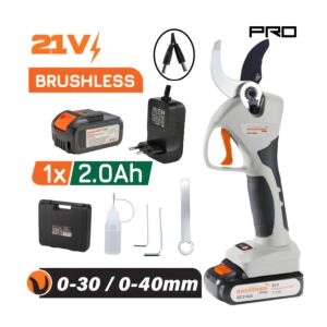 NAKAYAMA Pro EC1400 Ψαλίδι Κλάδου Μπαταρίας 21V, Brushless, Διπλή Κοπή 0-30mm/0-40mm,970gr 1