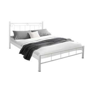 ΚΡΕΒΑΤΙ ΣΙΔΕΡΕΝΙΟ Valery ΛΕΥΚΟ ΧΡΩΜΑ 130x210x99εκ (120x200εκ) 1