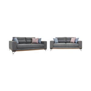 ΣΕΤ ΣΑΛΟΝΙ Monaco 2Θ+3Θ ΓΚΡΙ 180x95x95+230x95x95εκ 1