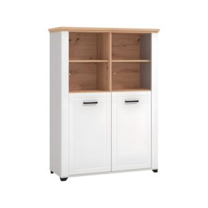ΒΙΤΡΙΝΑ VALENCIA POP 2K ΛΕΥΚΟ-ARTISAN OAΚ-ΛΕΥΚΟ ΜΑΤ ΧΡΩΜΑ 103.5x41x143εκ 1