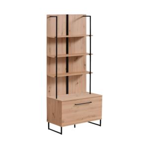ΡΑΦΙΕΡΑ SARDINIA POP ARTISAN OAK / ΜΑΥΡΟ 85x42x192εκ srd 1