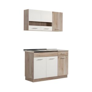 ΚΟΥΖΙΝΑ DALILA 120 GREY OAK / ΛΕΥΚΟ 120x51,5x206,5εκ 1