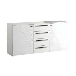 ΚΟΜΟΤΑ-ΜΠΟΥΦΕΣ KSANTI 3K4F ΛΕΥΚΗ-ΛΕΥΚΗ ΛΑΚΑ 163x40x80.5εκ 1