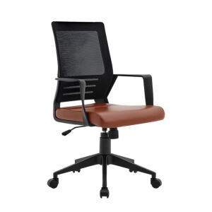 ΚΑΡΕΚΛΑ ΓΡΑΦΕΙΟΥ FL19-3Α ΚΑΦΕ ΧΡΩΜΑ 60x63x95/105εκ 1