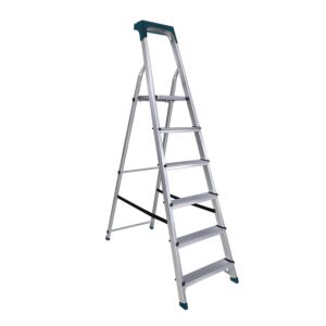 BORMANN Pro BHL9010 Σκάλα Αλουμινίου 5+1 Σκαλιά, Με Θήκη Εργαλείων 1