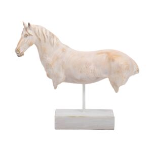ΕΠΙΤΡΑΠΕΖΙΟ ΔΙΑΚΟΣΜΗΤΙΚΟ Horse ΜΠΕΖ-ΚΑΦΕ ΧΡΩΜΑ 35x10x30εκ 1