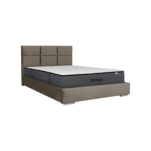 ΔΙΠΛΟ ΚΡΕΒΑΤΙ Berlin ΜΠΕΖ ΧΡΩΜΑ ΥΦΑΣΜΑΤΟΣ 175x214x115εκ (160*200) 1