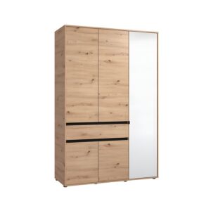 ΝΤΟΥΛΑΠΑ CORBETT 3K1F1O h211 ARTISAN OAK/ΜΑΥΡΟ ΜΑΤ ΧΡΩΜΑ 138x55x211εκ 1