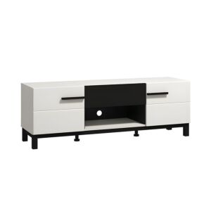 ΕΠΙΠΛΟ ΤΗΛΕΟΡΑΣΗΣ SARTHE 150 3K1F2V ΛΕΥΚΟ-ΜΑΥΡΟ-ΛΕΥΚΟ ΜΑΤ-ΜΑΥΡΟ MAT 147x42x51εκ n.t.v 1