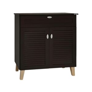 ΠΑΠΟΥΤΣΟΘΗΚΗ FP-02 WENGE ΜΕ 4 ΡΑΦΙΑ ΚΑΙ 1 ΣΥΡΤΑΡΙ 77,8x36,8x89,3εκ 1