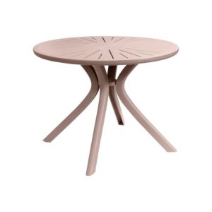 ΤΡΑΠΕΖΙ ΠΛΑΣΤΙΚΟ ΣΤΡΟΓΓΥΛΟ FL8100 CAPPUCCINO ΧΡΩΜΑ 100x75εκ 1