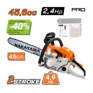 NAKAYAMA PRO PC4610 Αλυσοπριονο Βενζινης 2,4Hp, 45,6Cc, Λαμα 45Cm, 0.325'', 1,3Mm 72Links 1