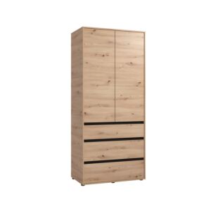 ΝΤΟΥΛΑΠΑ CORBETT 2K3F h211 ARTISAN OAK/ΜΑΥΡΟ ΜΑΤ ΧΡΩΜΑ 93x55x211εκ 1