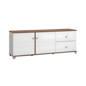 ΕΠΙΠΛΟ TV BURGUNDY 160 3K2F ΛΕΥΚΟ-FLAGSTAFF OAK-ΛΕΥΚΟ HIGH GLOSS FOIL 162x40x51εκ s.p.k 1