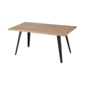 ΤΡΑΠΕΖΙ ΤΡΑΠΕΖΑΡΙΑΣ FL1564 SONOMA MDF ΜΕ ΜΑΥΡΑ ΠΟΔΙΑ 160x90x75εκ 1
