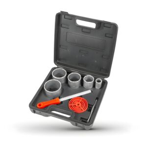 BORMANN Pro BHT4580 Σετ Ποτηροτρύπανα Δομικών Υλικών Καρβιδίου, 8τεμ, 33-83mm 1