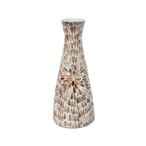 ΕΠΙΤΡΑΠΕΖΙΟ ΒΑΖΟ BAMBOO-ΚΟΧΥΛΙ TEAR DROP FL03 ΜΠΕΖ-ΚΑΦΕ-ΛΕΥΚΟ ΧΡΩΜΑ 18x43εκ 1