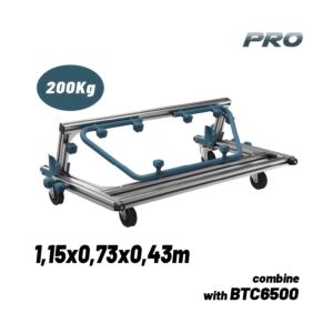 BORMANN Pro BTC6502 Καρότσι Μεταφοράς Πλακιδίων Αλουμινίου, Πτυσσόμενο,Μέγιστο Βάρος 200kg 1