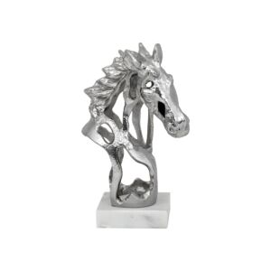 ΕΠΙΤΡΑΠΕΖΙΑ ΔΙΑΚΟΣΜΗΤΙΚΗ ΦΙΓΟΥΡΑ Horse ΝΙΚΕΛ ΧΡΩΜΑ 18x14x26εκ 1