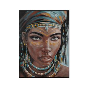ΠΙΝΑΚΑΣ ΣΕ ΚΑΜΒΑ FL2681 WOMAN FACE ΚΑΦΕ 90x120xεκ 1