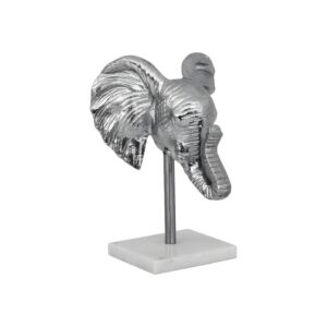 ΕΠΙΤΡΑΠΕΖΙΑ ΔΙΑΚΟΣΜΗΤΙΚΗ ΦΙΓΟΥΡΑ Elephant Head ΝΙΚΕΛ ΧΡΩΜΑ 17x14x24εκ 1