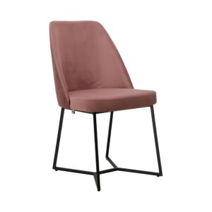 ΚΑΡΕΚΛΑ ΤΡΑΠΕΖΑΡΙΑΣ Stephanie ΑΝΤΙΚΕ ΡΟΖ ΥΦΑΣΜΑ 48x47x83εκ 1