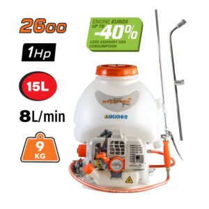 NAKAYAMA PRO NS2640 Ψεκαστηρας Πλατης Διχρονος 26Cc, 15Lt, Αυλος Τριπλου Μπεκ Με Προεκταση & Αυλος 1
