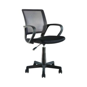 ΚΑΡΕΚΛΑ ΓΡΑΦΕΙΟΥ FL5528 ΓΚΡΙ-ΜΑΥΡΟ ΧΡΩΜΑ 57x54x94εκ 1