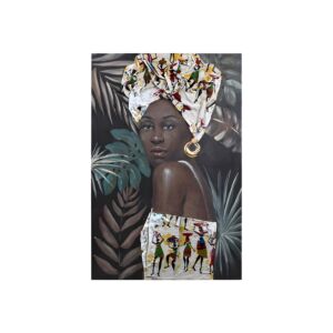 ΚΑΔΡΟ African lady 701 ΜΑΥΡΟ-ΜΠΕΖ-ΚΑΦΕ ΧΡΩΜΑ 60x3x90εκ 1