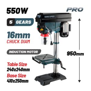 BORMANN Pro BKD1850 Κολωνάτο Δράπανο Με Λέιζερ 550W 1