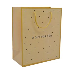 ΤΣΑΝΤΑ ΣΥΣΚΕΥΑΣΙΑΣ ME ΚΟΡΔΟΝΙ A GIFT FOR YOU ΣΕ ΦΥΣΙΚΟ ΧΡΩΜΑ 30x12x38εκ.ANKOR 1