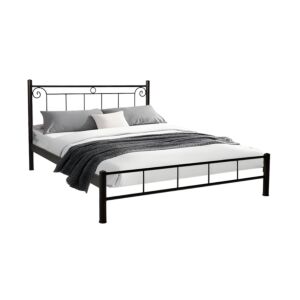 ΚΡΕΒΑΤΙ ΣΙΔΕΡΕΝΙΟ Valery ΚΑΦΕ ΧΡΩΜΑ 100x210x99εκ (90x200εκ) 1