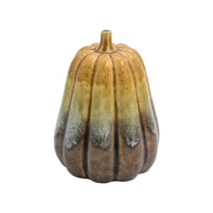 ΚΕΡΑΜΙΚΟ ΔΙΑΚΟΣΜΗΤΙΚΟ Pumpkin ΚΑΦΕ-ΜΠΕΖ ΧΡΩΜΑ 12x16εκ 1