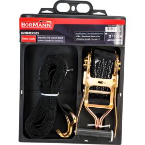 BORMANN Pro BRB1030 Ιμάντες Πρόσδεσης Καστάνιας 50mm x 5m,Αντοχή 1Ton 1