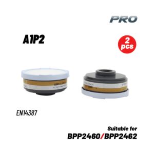 BORMANN Pro BPP2464-2 Φίλτρο Μάσκας Οργανικών Αερίων/Σκόνης Α1Ρ2 2τεμ(Κατάλληλο για ΒΡΡ2460-ΒΡΡ2462 1