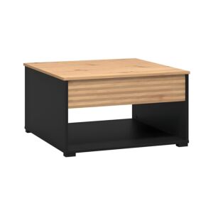 ΤΡΑΠΕΖΑΚΙ ΣΑΛΟΝΙΟΥ TARANTO ΜΑΥΡΟ-ARTISAN 80x80x45εκ 1