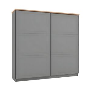 ΝΤΟΥΛΑΠΑ VALENCIA 220 ΓΚΡΙ-ARTISAN OAK-ΓΚΡΙ ΜΑΤ 220x62.5x214εκ 1