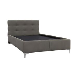 ΚΡΕΒΑΤΙ ΜΕ ΠΑΤΩΜΑ SALVADOR ΓΚΡΙ ΧΡΩΜΑ 170x220x110εκ 1