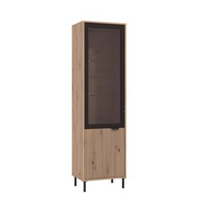 ΒΙΤΡΙΝΑ MAYENNE 1K VS1 ARTISAN OAK-ΜΑΥΡΟ MAT 55x40x195εκ 1